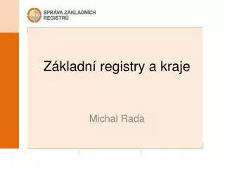 z kladn registry a kraje