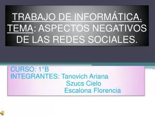 trabajo de inform tica tema aspectos negativos de las redes sociales