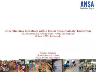 Understanding Incentives within Social Accountability Endeavour