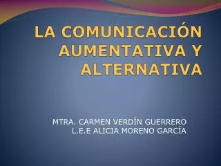 la comunicaci n aumentativa y alternativa