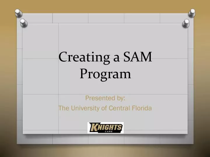 creating a sam program