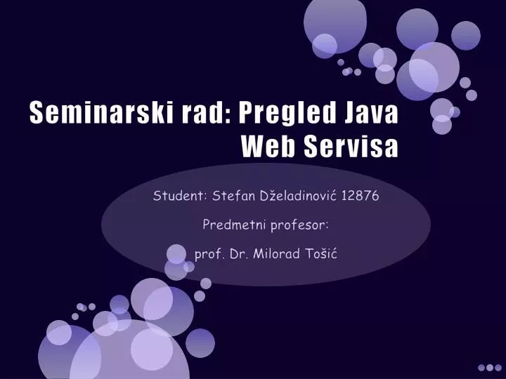 seminarski rad pregled java web servisa