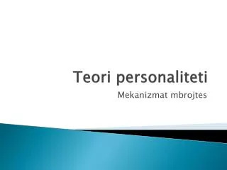 teori personaliteti
