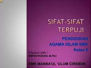 sifat sifat terpuji