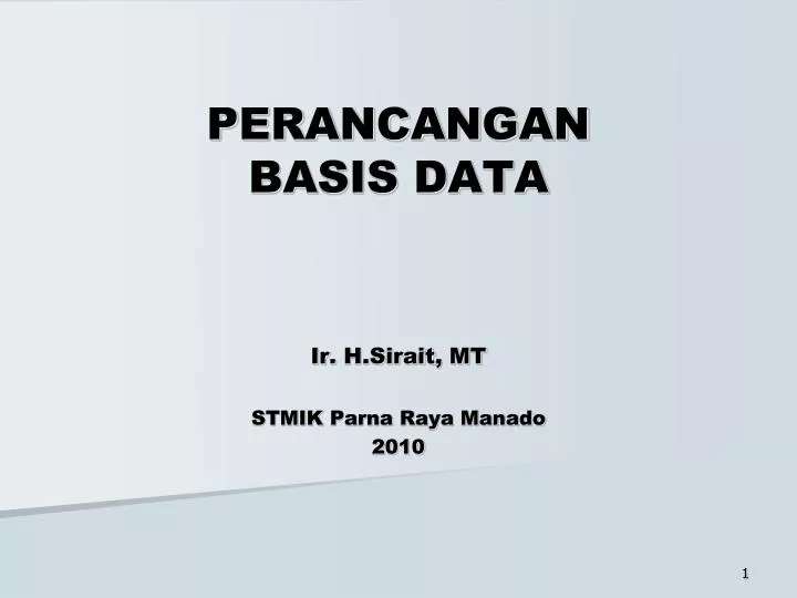 perancangan basis data