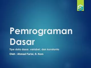 pemrograman dasar
