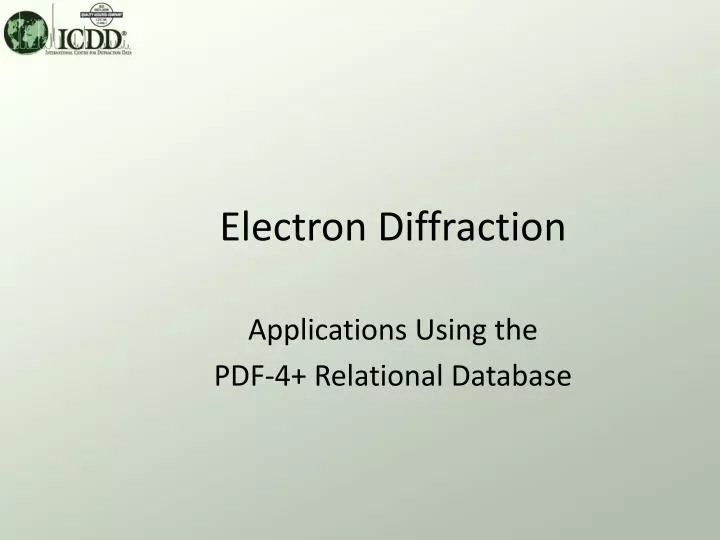 electron diffraction