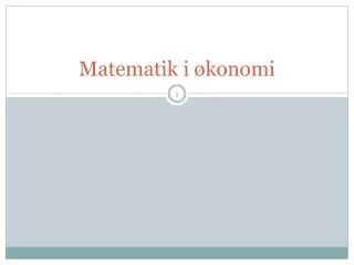 matematik i konomi