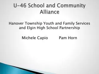 U-46 School and Community Alliance