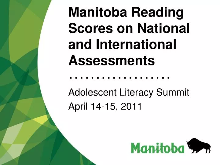 manitoba reading scores on national and international assessments