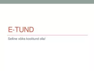 e tund