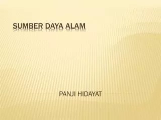 panji hidayat