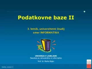 podatkovne baze ii