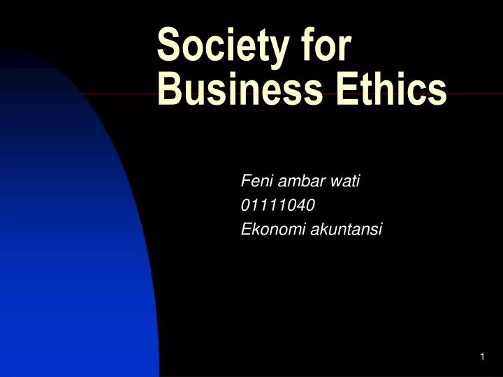 society for business ethics