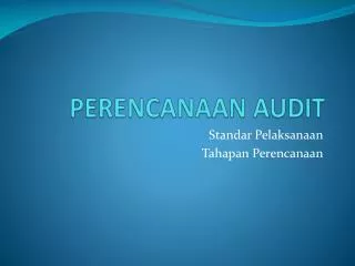 perencanaan audit