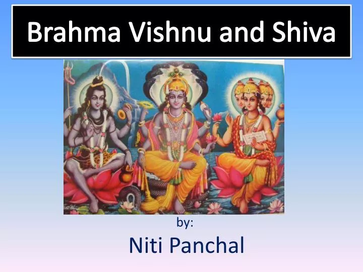 brahma vishnu and shiva