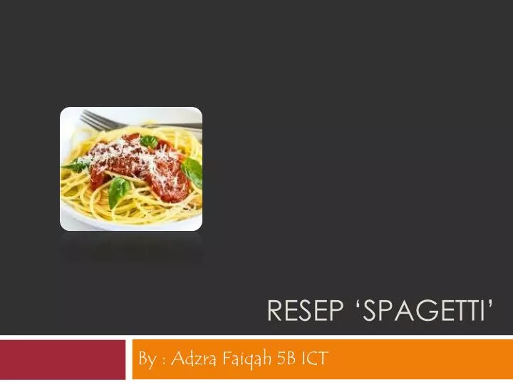 resep spagetti
