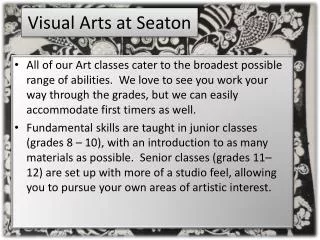 Visual Arts at Seaton