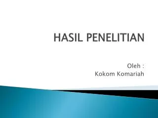 hasil penelitian