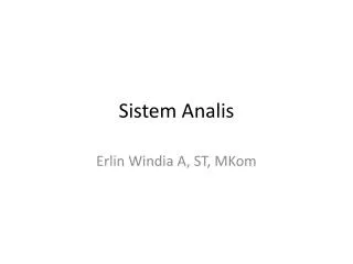 sistem analis