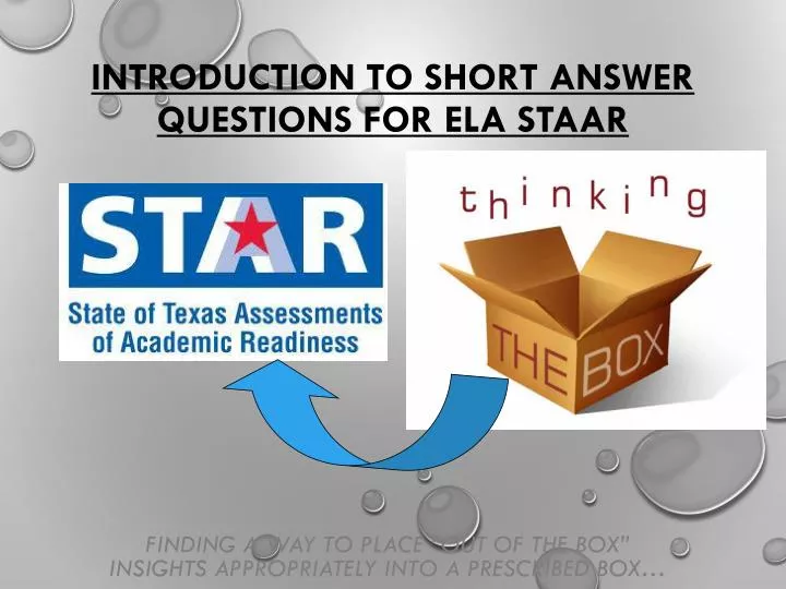 introduction to short answer questions for ela staar