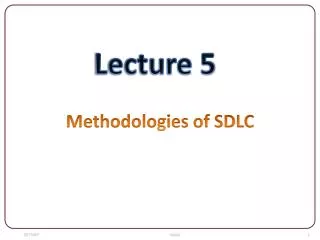 Methodologies of SDLC