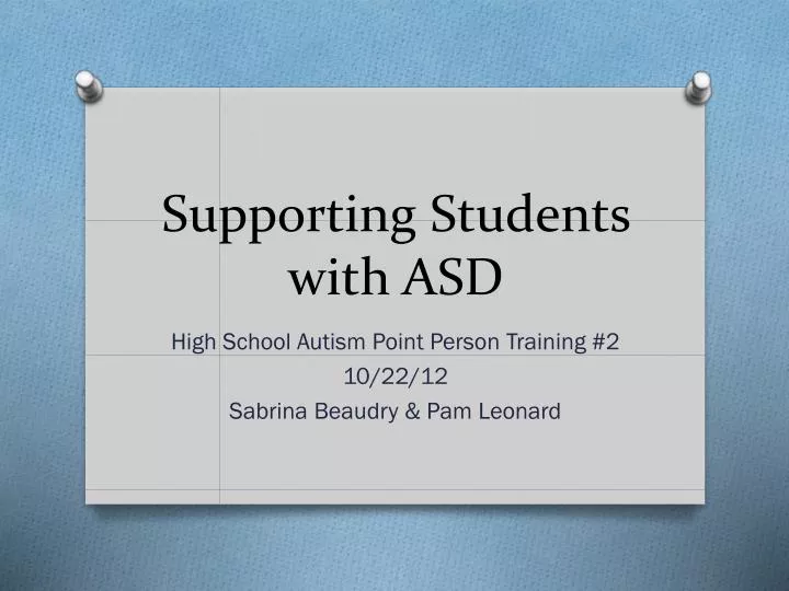 supporting students with asd
