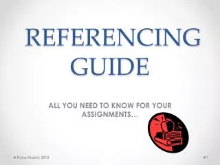 REFERENCING GUIDE