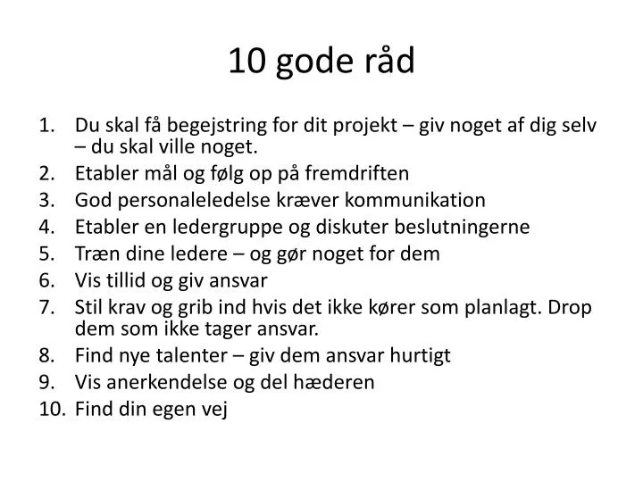 10 gode r d