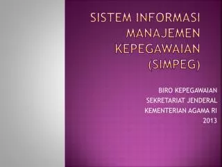 sistem informasi manajemen kepegawaian simpeg
