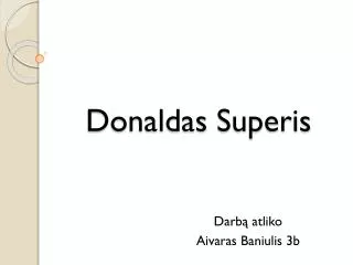 donaldas superis