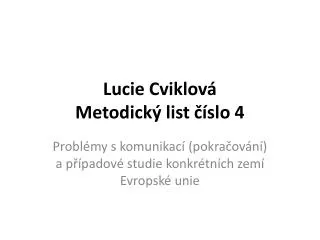 lucie cviklov metodick list slo 4
