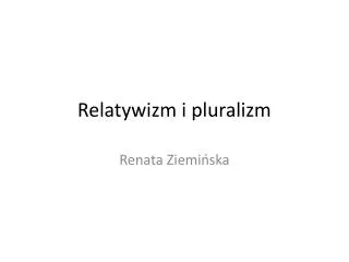 relatywizm i pluralizm
