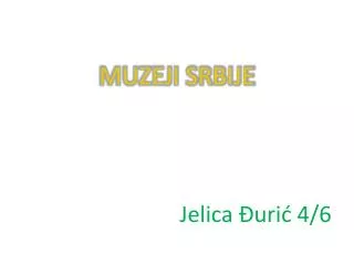 muzeji srbije