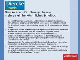 Diercke Praxis Einführungsphase – mehr als ein herkömmliches Schulbuch