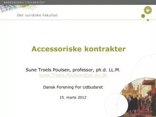 accessoriske kontrakter
