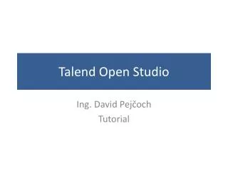 talend open studio