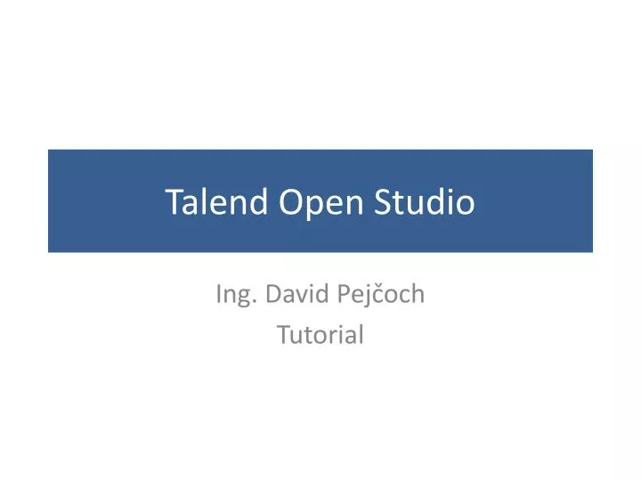 talend open studio