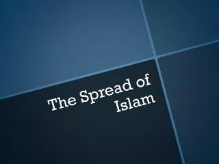 The Spread of Islam