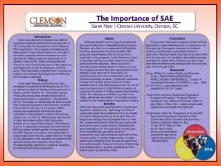 Sarah Piper | Clemson University, Clemson, SC