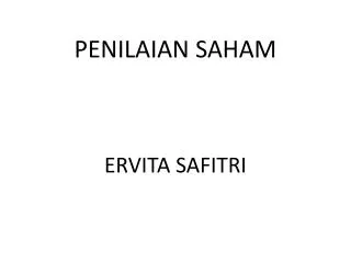 penilaian saham