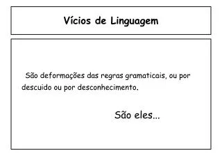 v cios de linguagem