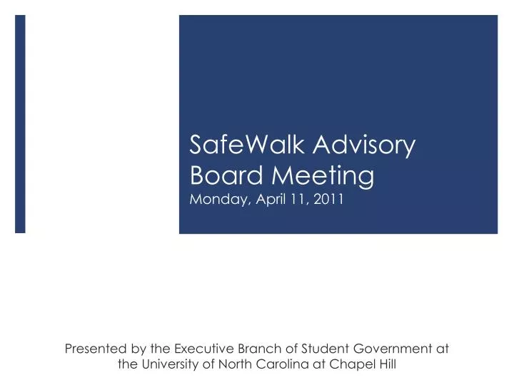 safewalk advisory board meeting monday april 11 2011