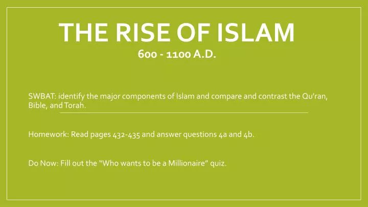 the rise of islam 600 1100 a d