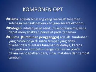 komponen opt