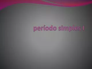 per odo simples i