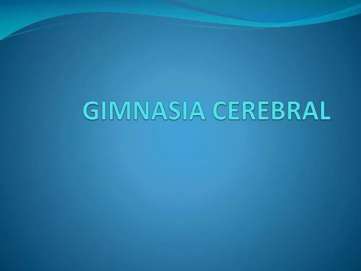 gimnasia cerebral