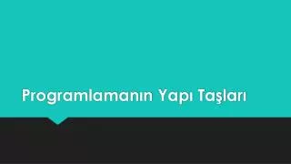 programlaman n yap ta lar