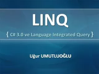 linq c 3 0 ve language integrated query