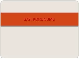 sayi korunumu